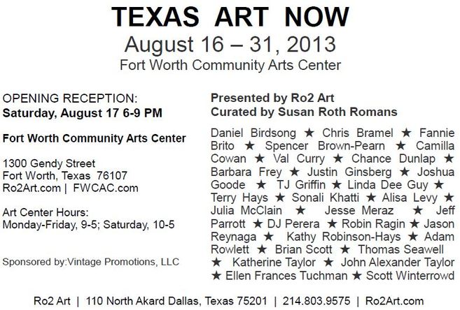 Texas Art Now - August 16-31 at Fort Worth Community Arts Center